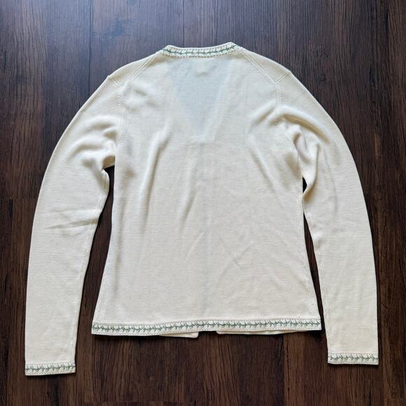 Ann Taylor 100% Silk Cardigan – Embroidered Trim, Size Small - Picture 5 of 8